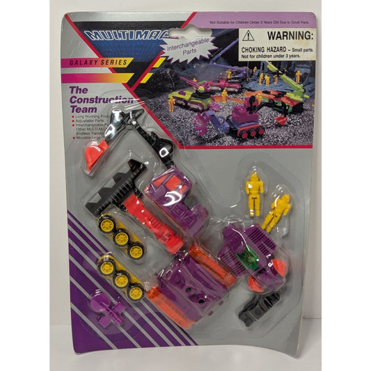 Vintage 80s SILVERLIT MULTIMAC Galaxy Series Super Excavator Construction Team