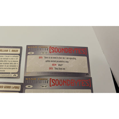 Lot of 9 1998 Skybox Star Trek Insurrection Trading Cards Loose