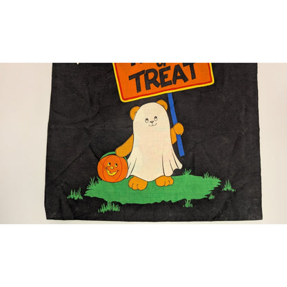 Vintage Trick Or Treat Candy Bag Glow in The Dark Cute Ghost / White Fence Gang