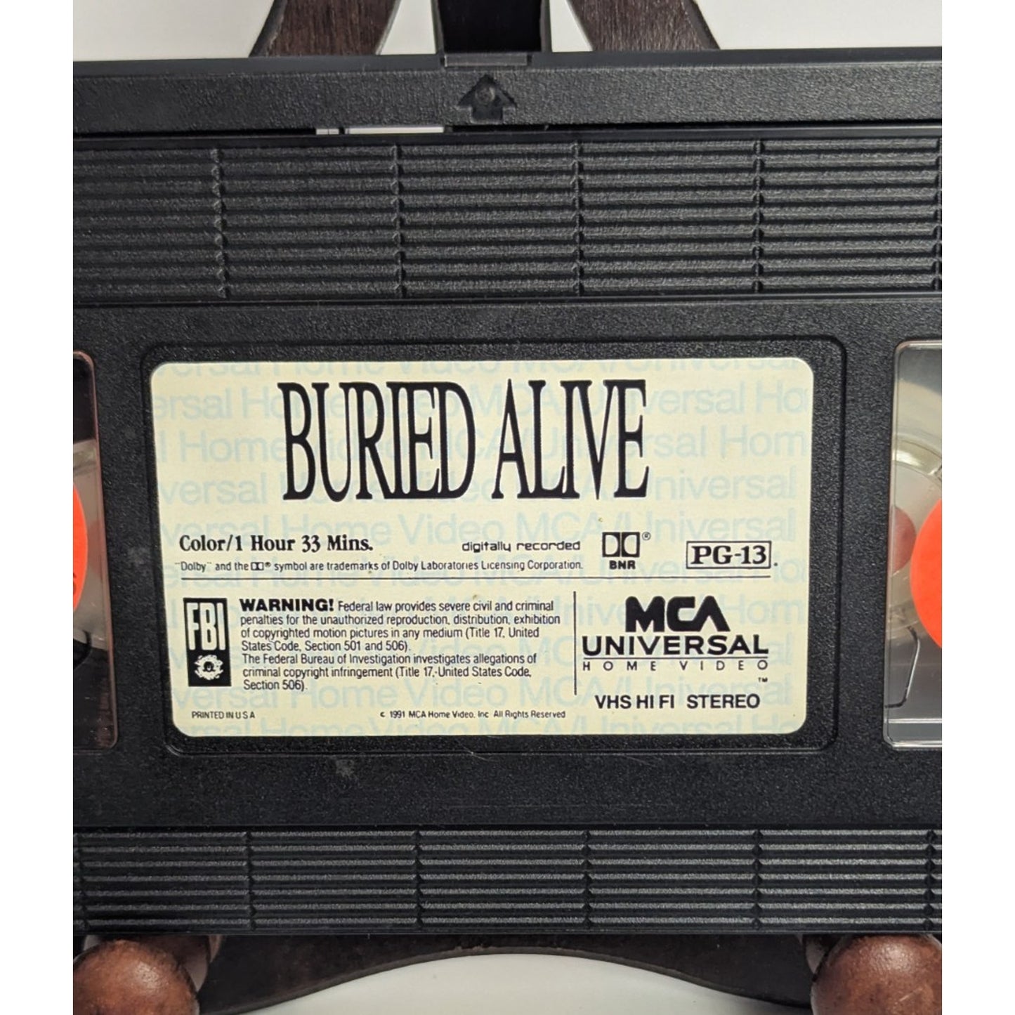 Buried Alive VHS Tape Horror Movie 1990 Tim Matheson Goodtimes Cult Halloween