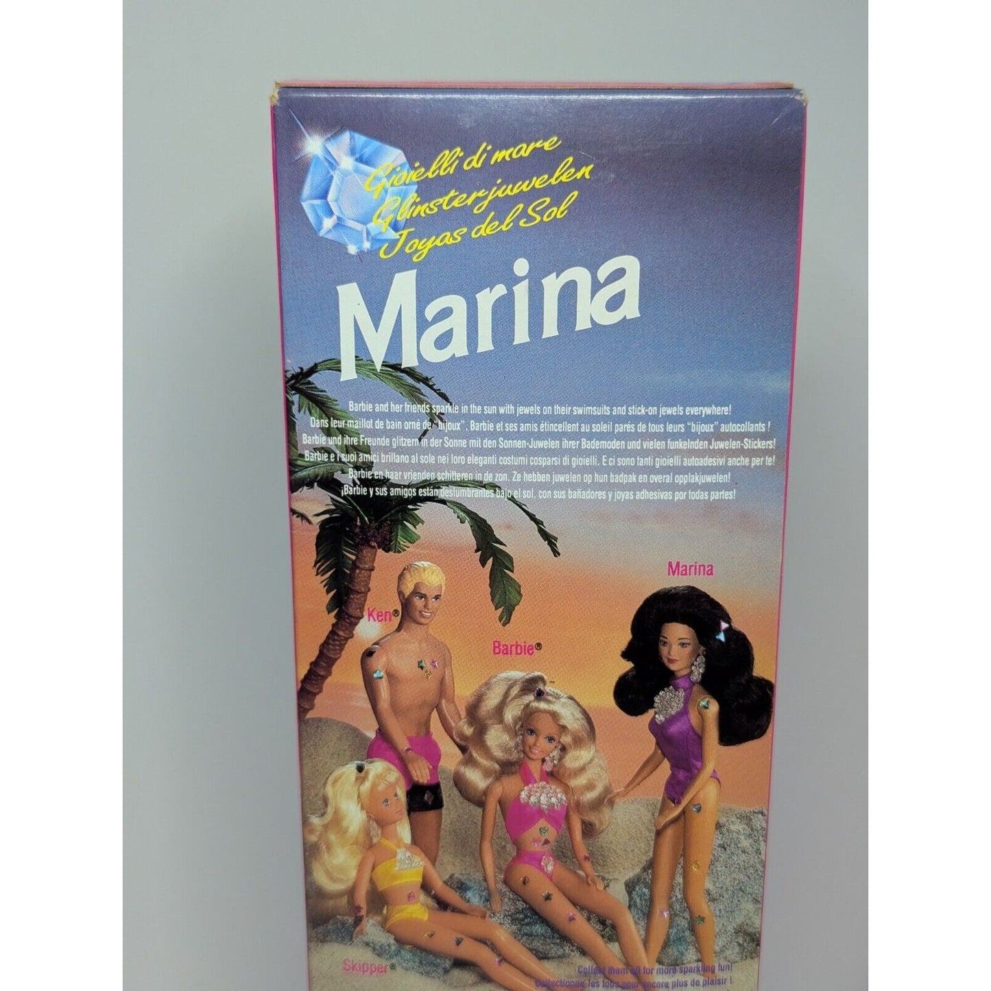 SUN JEWEL MARINA 1993 Mattel Barbie Doll Vintage New In Box International Pkg