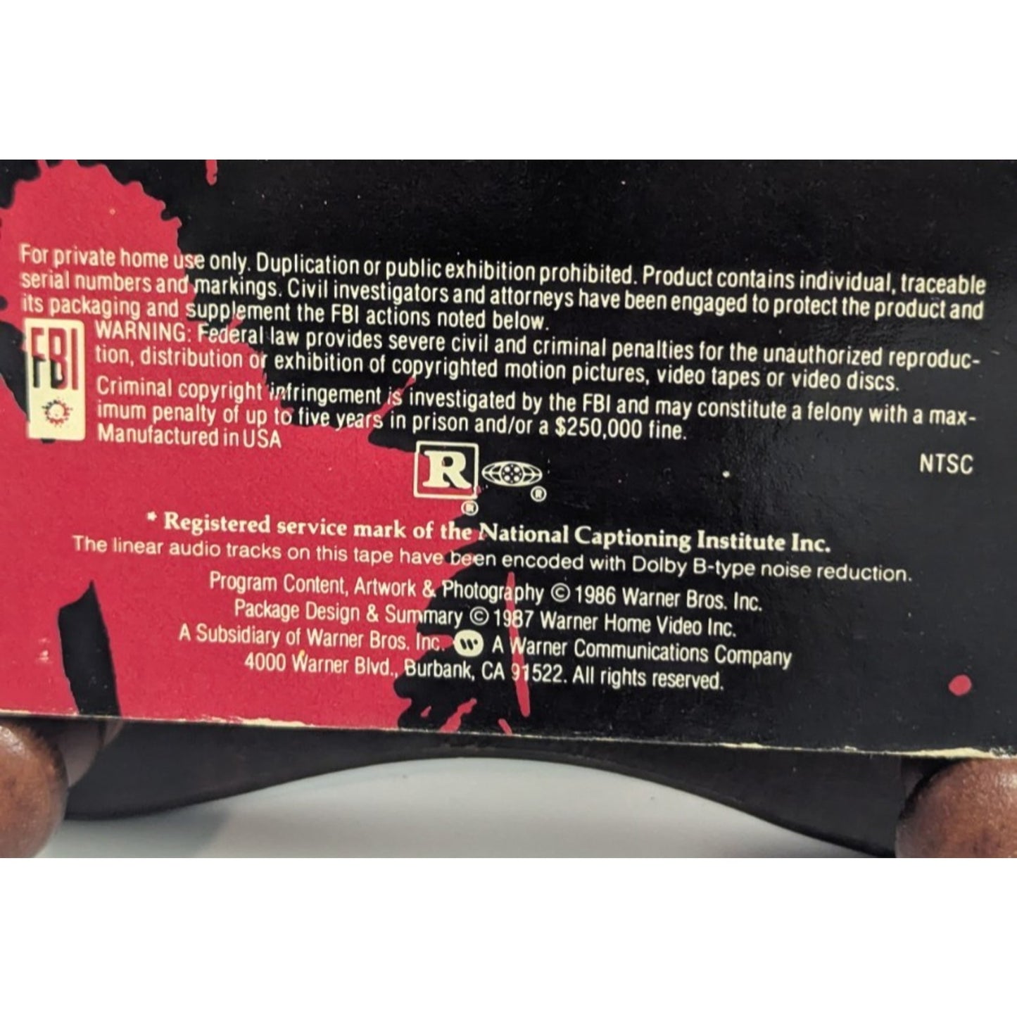 Vintage Movie Tapes Deadly Friend VHS 1986 Wes Craven Horror Tested Woking