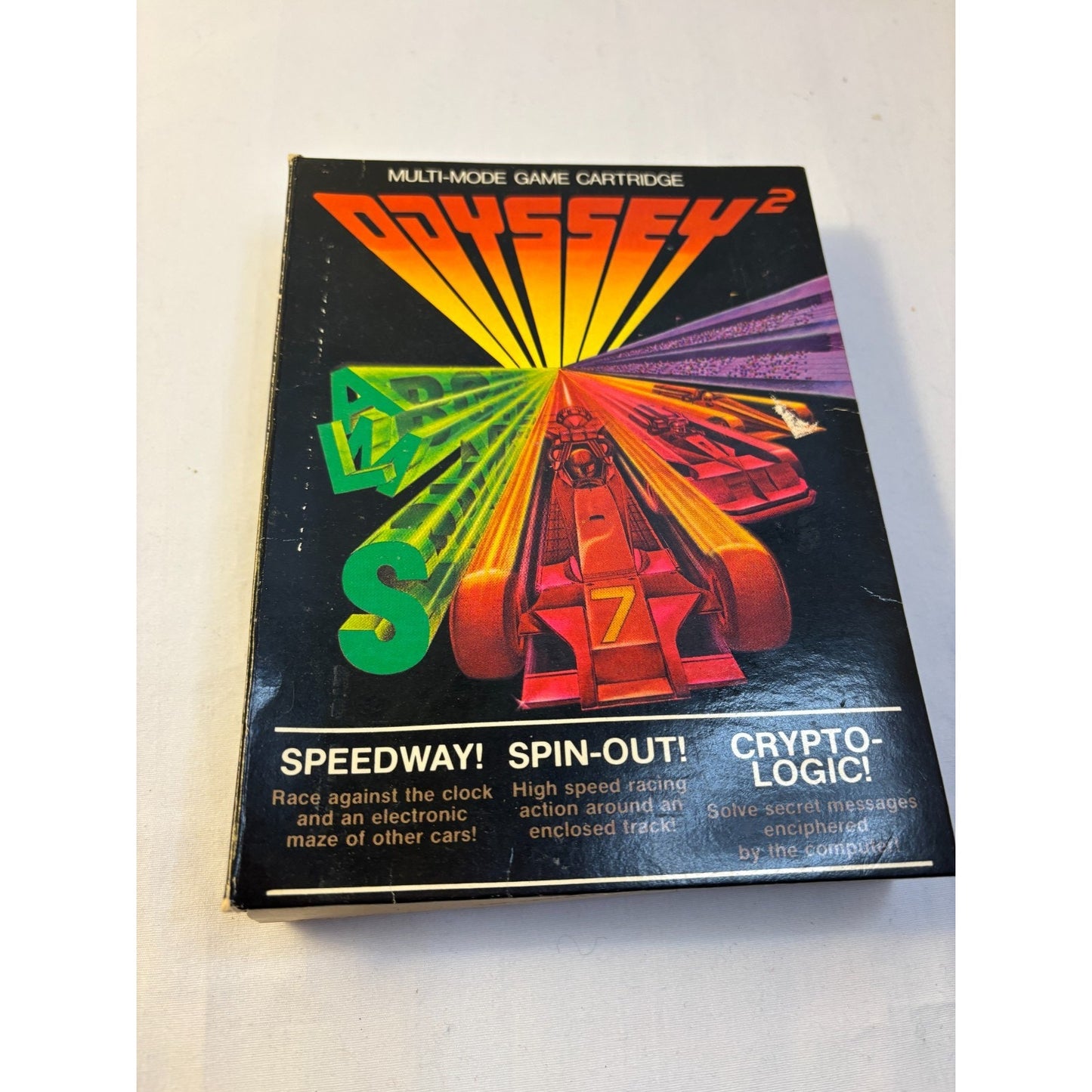 Speedway Spin-Out Crypto-Logic Game Odyssey 2 Magnavox 1978 Complete Tested B