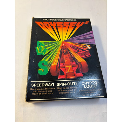 Speedway Spin-Out Crypto-Logic Game Odyssey 2 Magnavox 1978 Complete Tested B