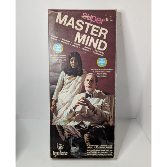 Vintage 70s Super Master Mind Board Game Invicta Code Breaking Strategy