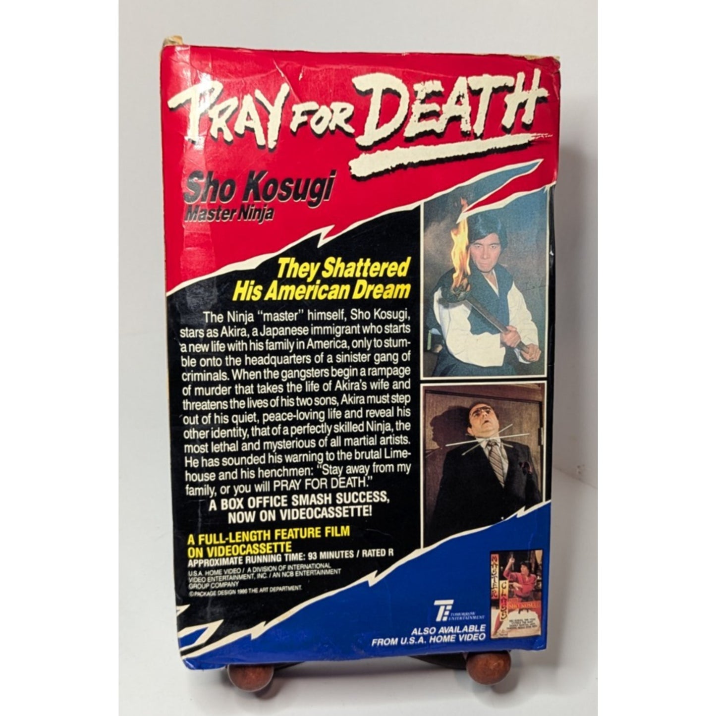 Pray For Death Sho Kosugi Big Box VHS Previous Rental USA Home Video