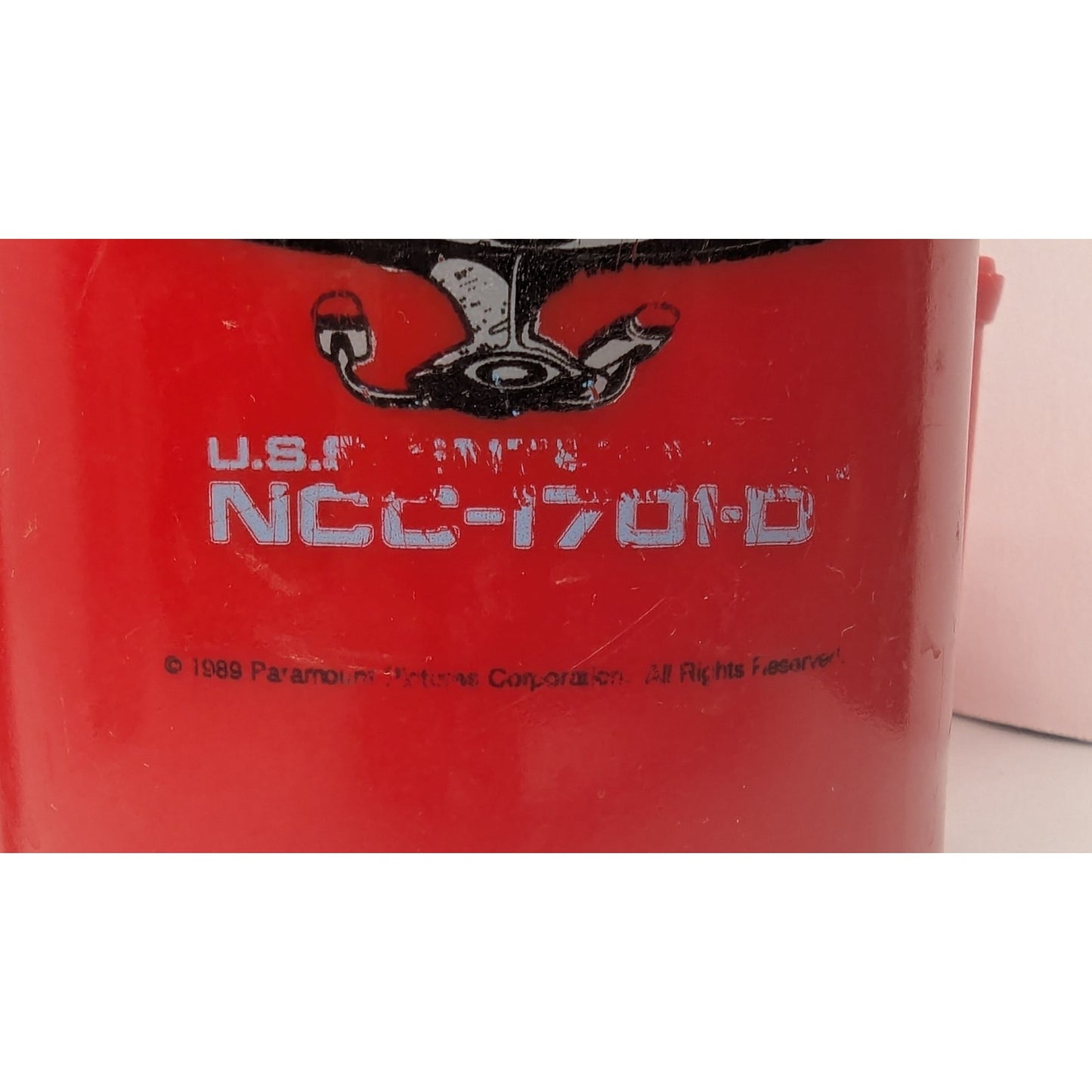 Vintage 1989 Thermos Star Trek The Next Generation Red Plastic Lunch Box