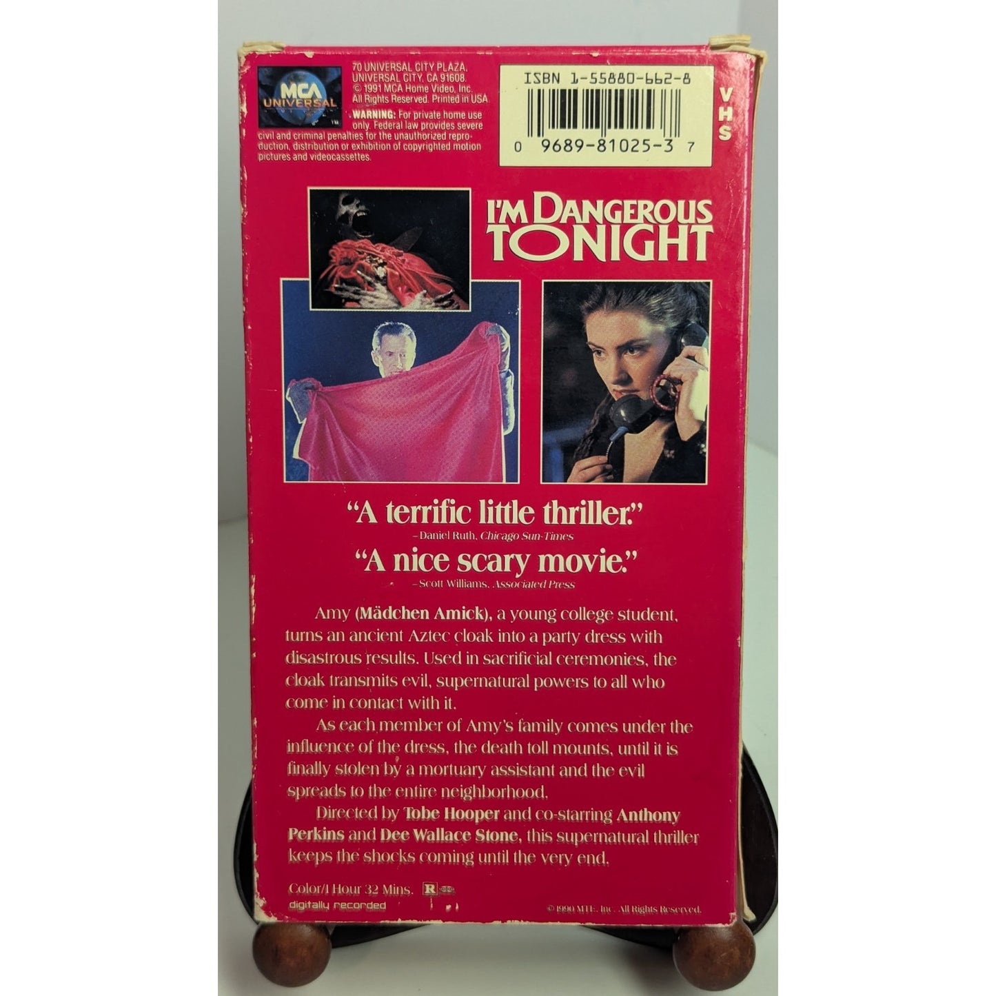 I’m Dangerous Tonight VHS Used Thriller Erotic Neo Noir Tobe Hooper Rental