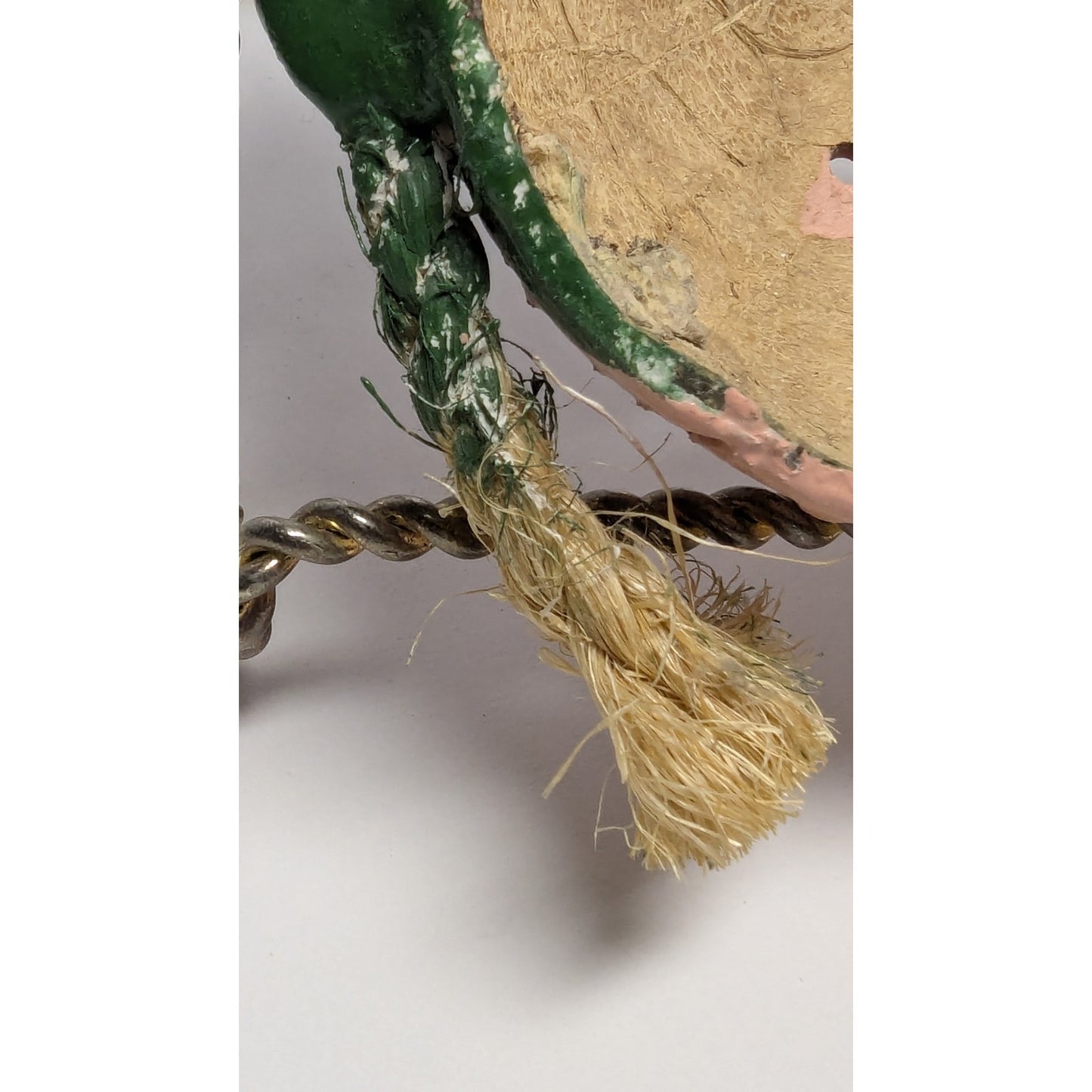 7" Vintage Mexico Oaxacan Hand Painted Handmade Leaf Face Folk Art Mask