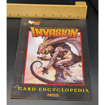 Vintage 2000 Top Deck Presents Magic the Gathering Invasion Card Encyclopedia Insert