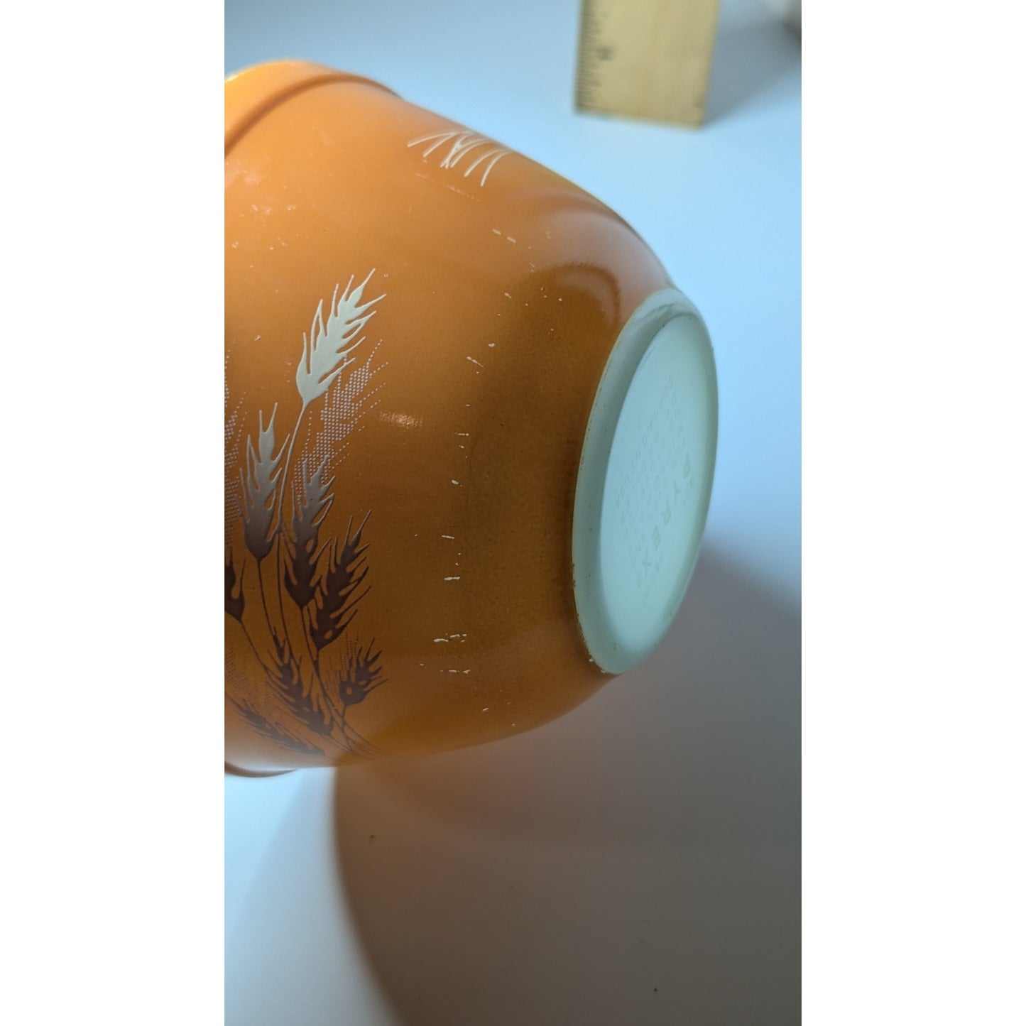 Vintage Pyrex Autumn Harvest Wheat Orange Mixing Bowl 750ML Ovenware #401