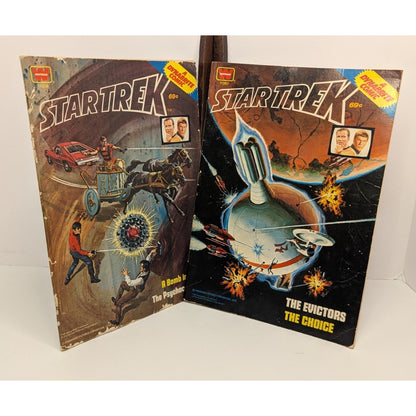 Lot of 2 Vintage 1976 Whitman Dynabrite Star Trek Comics