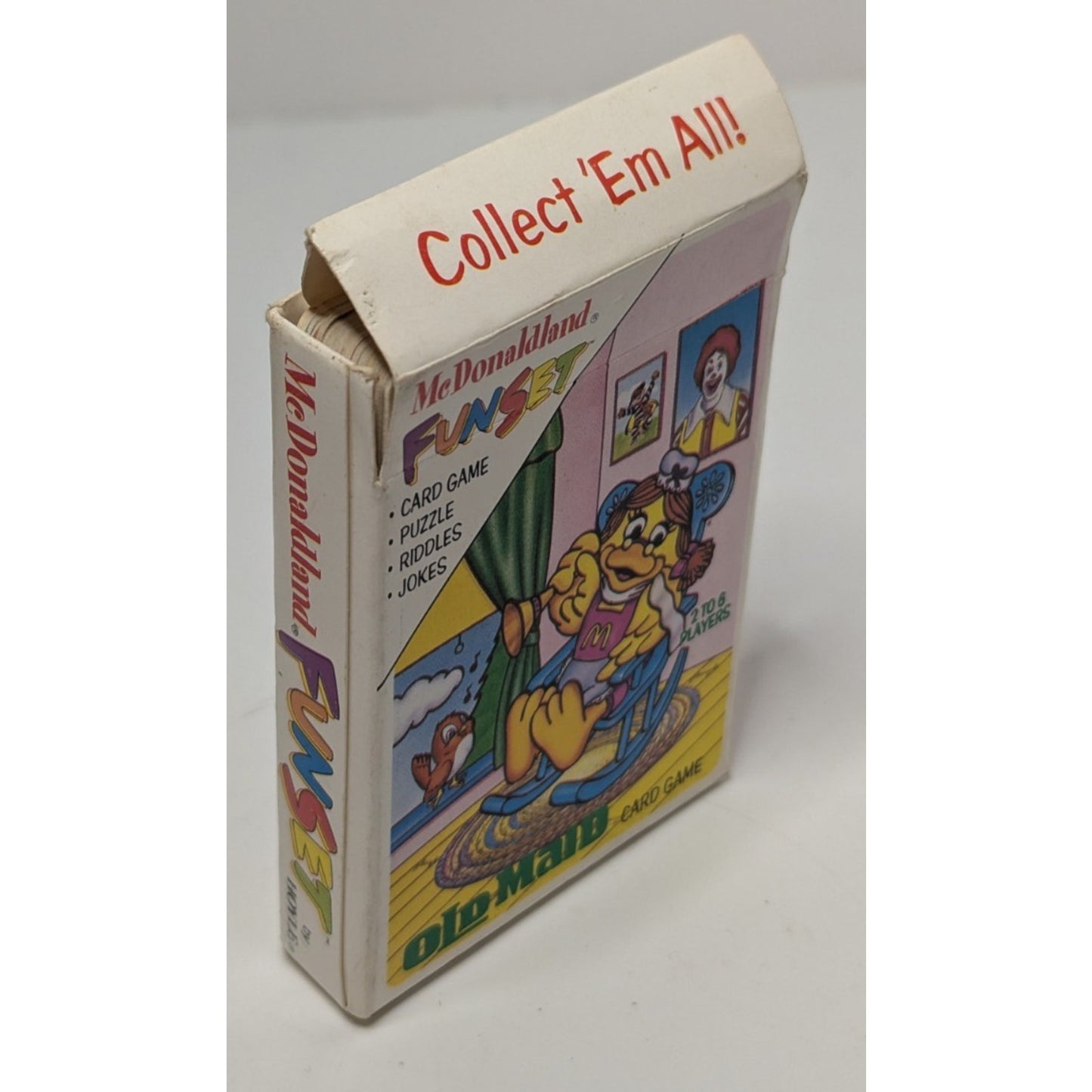 Vintage Happy Meal Toy McDonaldland Funset Birdie Old Maid Card Game Complete