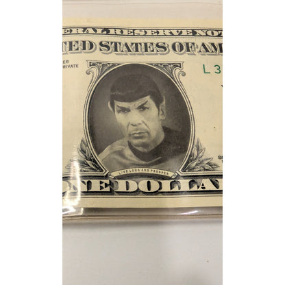 Rare Star Trek Spock Collectible Funny Money 1 Dollar Bill