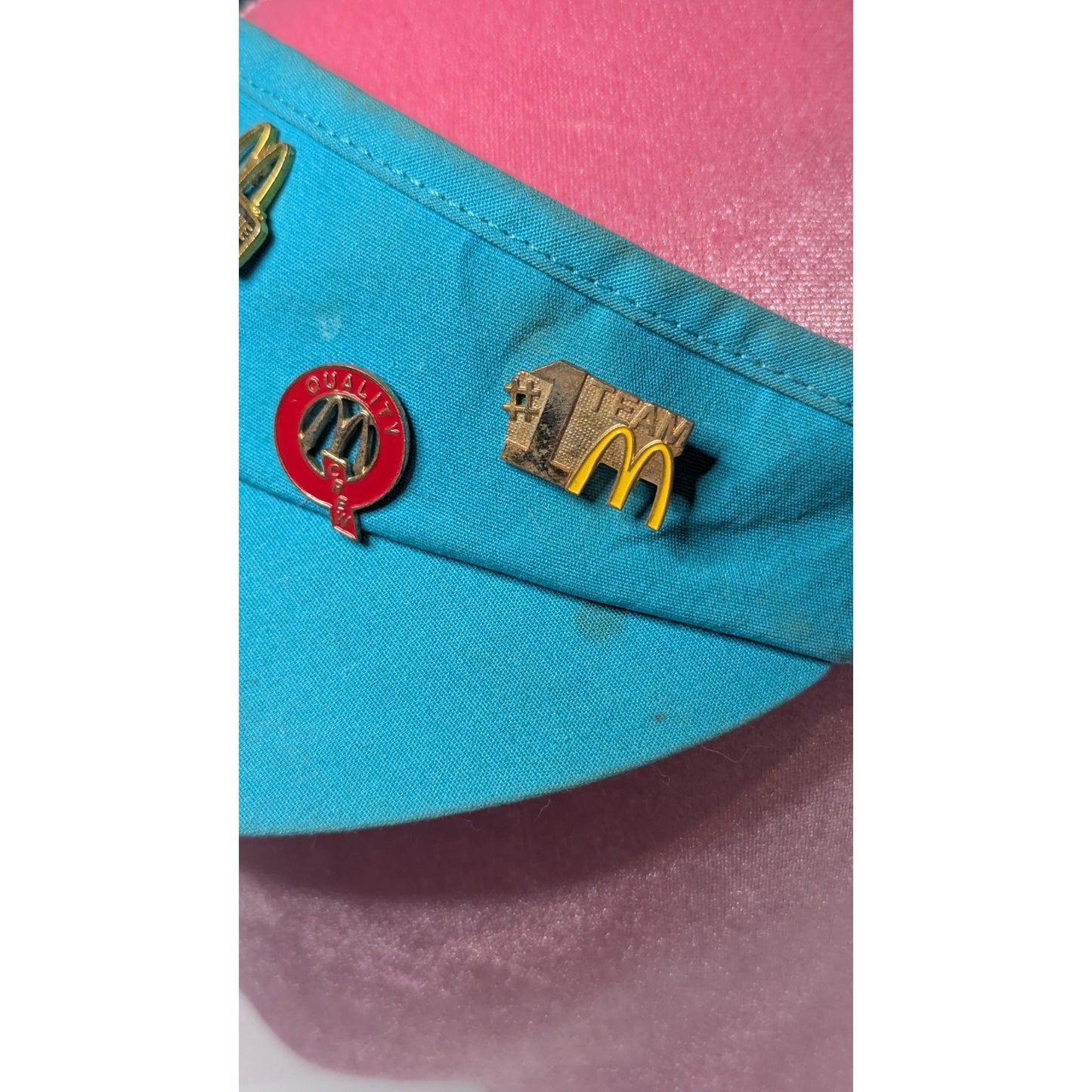 Lot of 8 Vintage McDonald's Lapel Pins Crew Promotions with 90s Rare Teal Visor