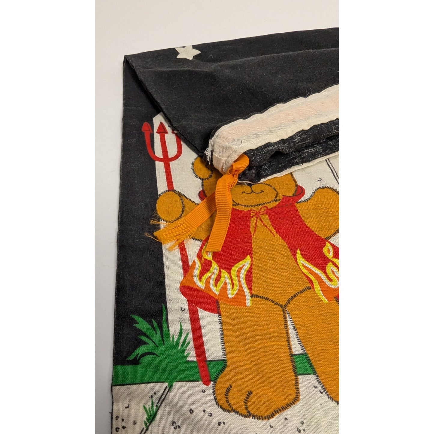 Vintage Trick Or Treat Candy Bag Glow in The Dark Cute Ghost / White Fence Gang