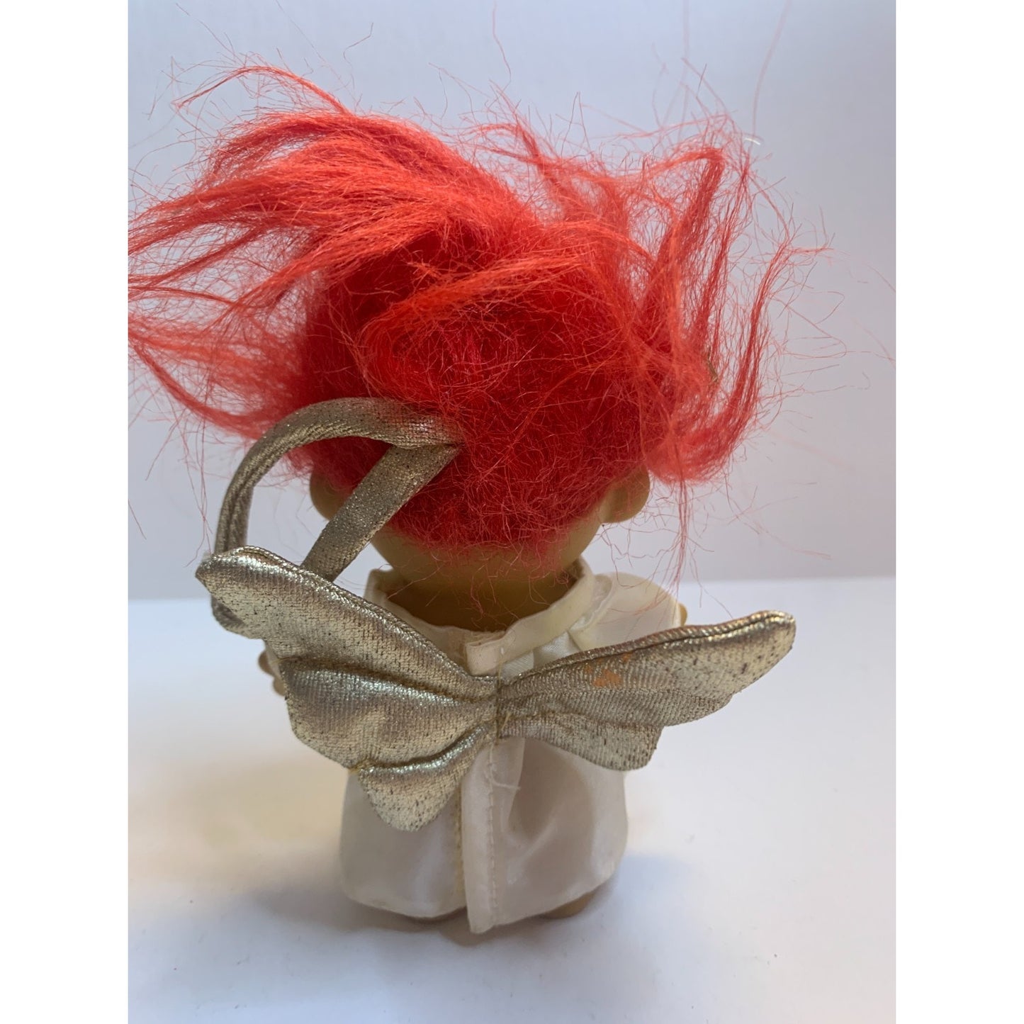 Vintage Russ Troll Doll Angel Christmas with Halo 18280 Red Hair 90s Toy 4”