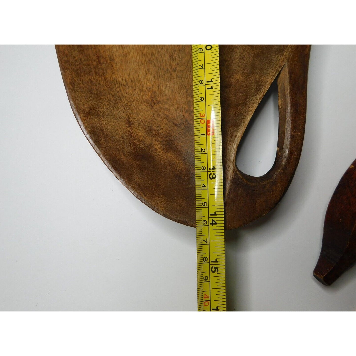 Vintage Alii Woods Wooden Leaf Shaped Bowl with 8 Mixed Wood Fruits