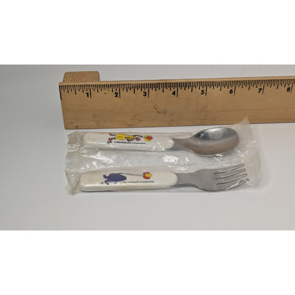 Vintage Sealed 1993 McDonald's 5" Children's Spoon & Fork Set Ronald & Grimace