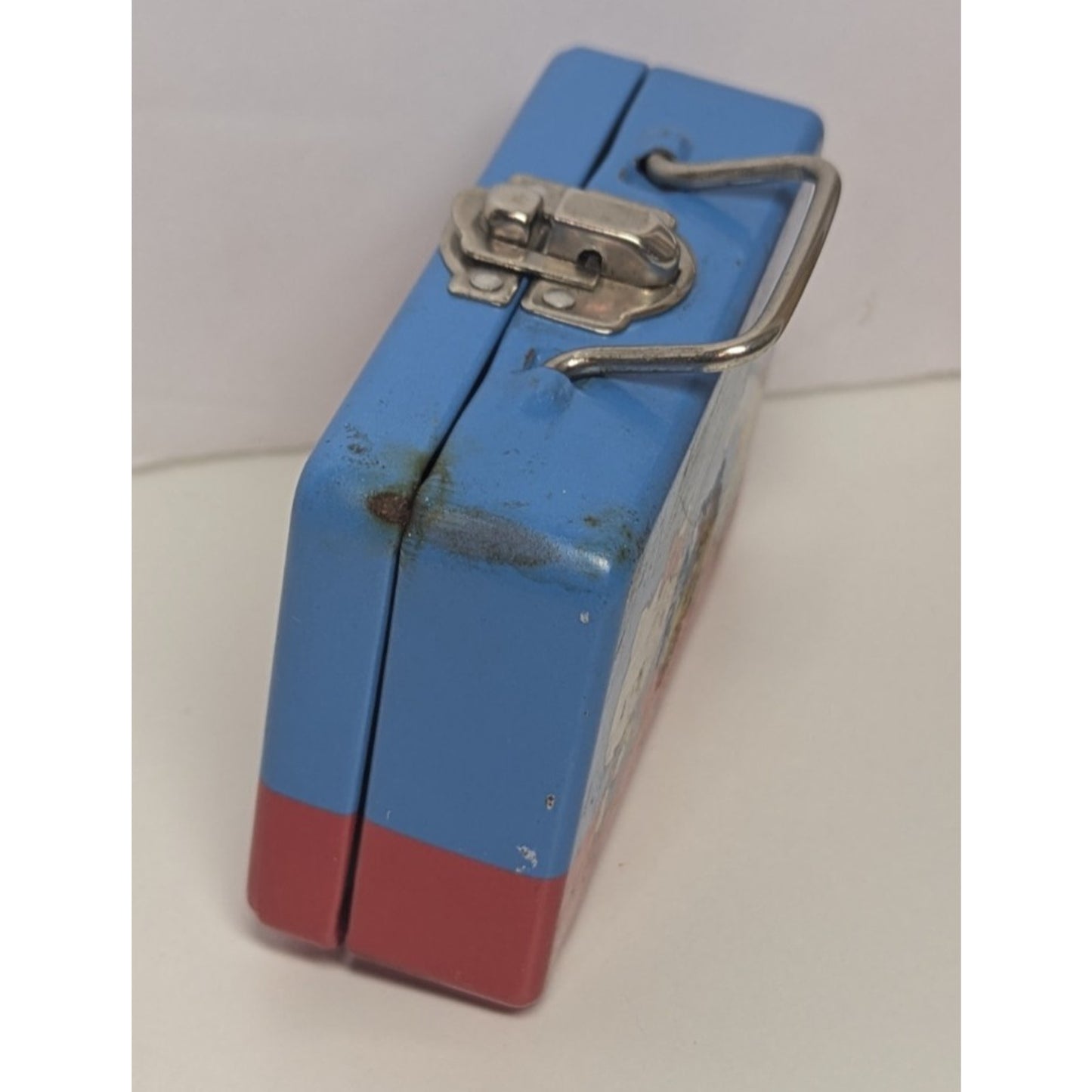 1976 Vintage Sanrio Hello Kitty Tiny Tin Mini Lunch Box 4" x 2.75"