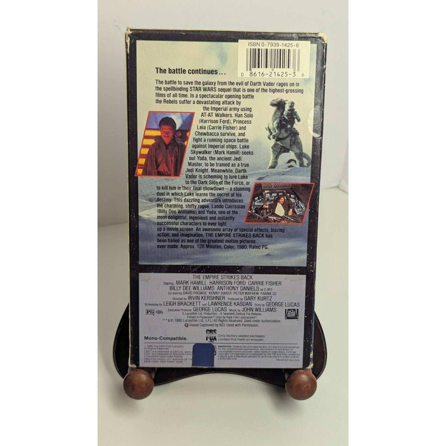 Vintage Star Wars Empire Strikes Back (VHS) CBS Fox Video 1990