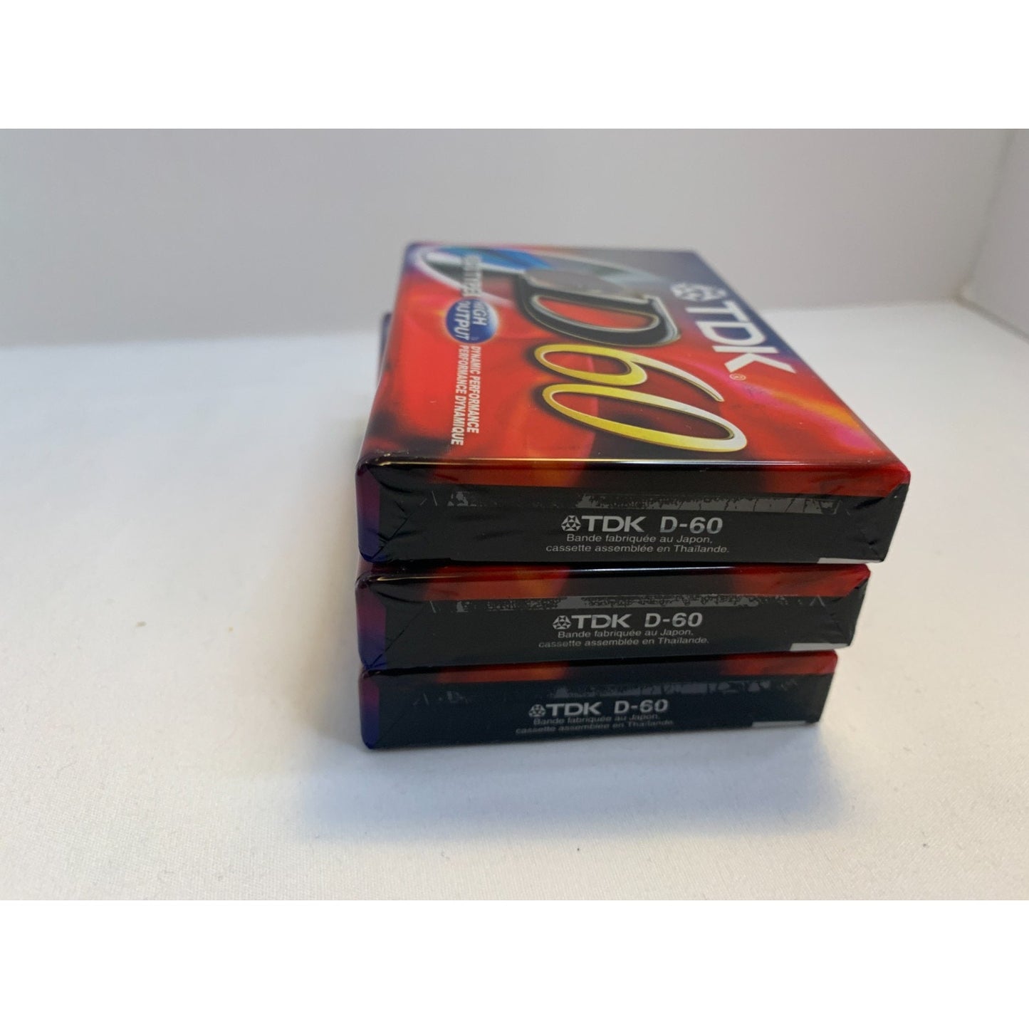 Blank TDK Cassette D60 Tapes IECI/Type I High Output Lot of 3 New Sealed