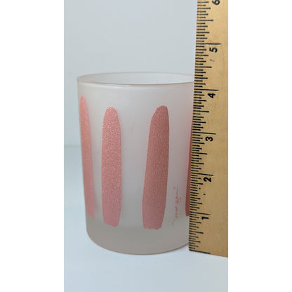 Morgan Glass Citrus Peel 10oz Lowball Retro Barware Glasses Set of 3 Vintage