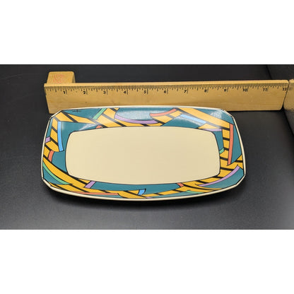 Vintage 1980s 9.5" Rosenthal Studio Line Dorothy Hafner FLASH Underplate Memphis