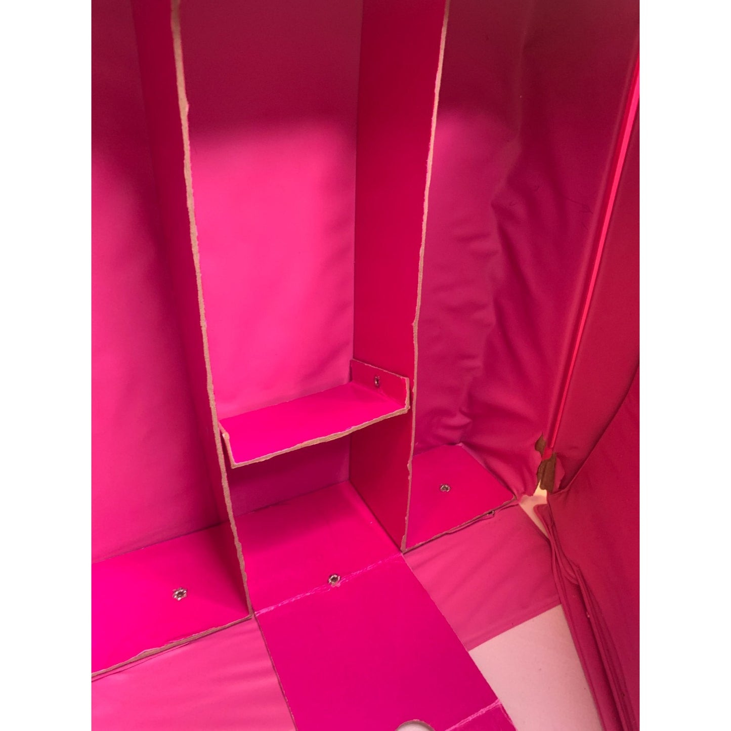 Vintage 1989 Mattel Barbie Doll Vinyl Pink Travel Carrying Case Wardrobe