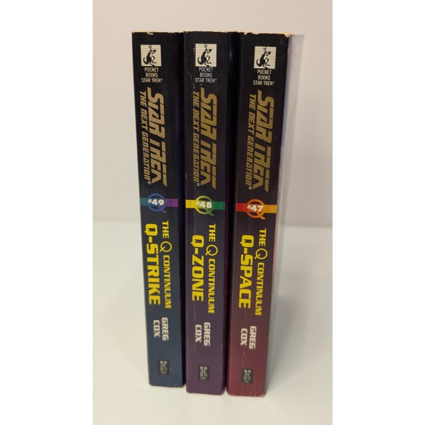Vintage Star Trek The Next Generation Paperbacks The Q Continuum 3 Book Arc