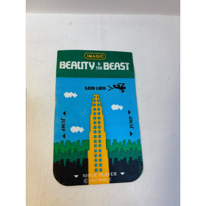 Beauty & the Beast Intellivision Video Game Cartridge 1982 One Overlay + Manual