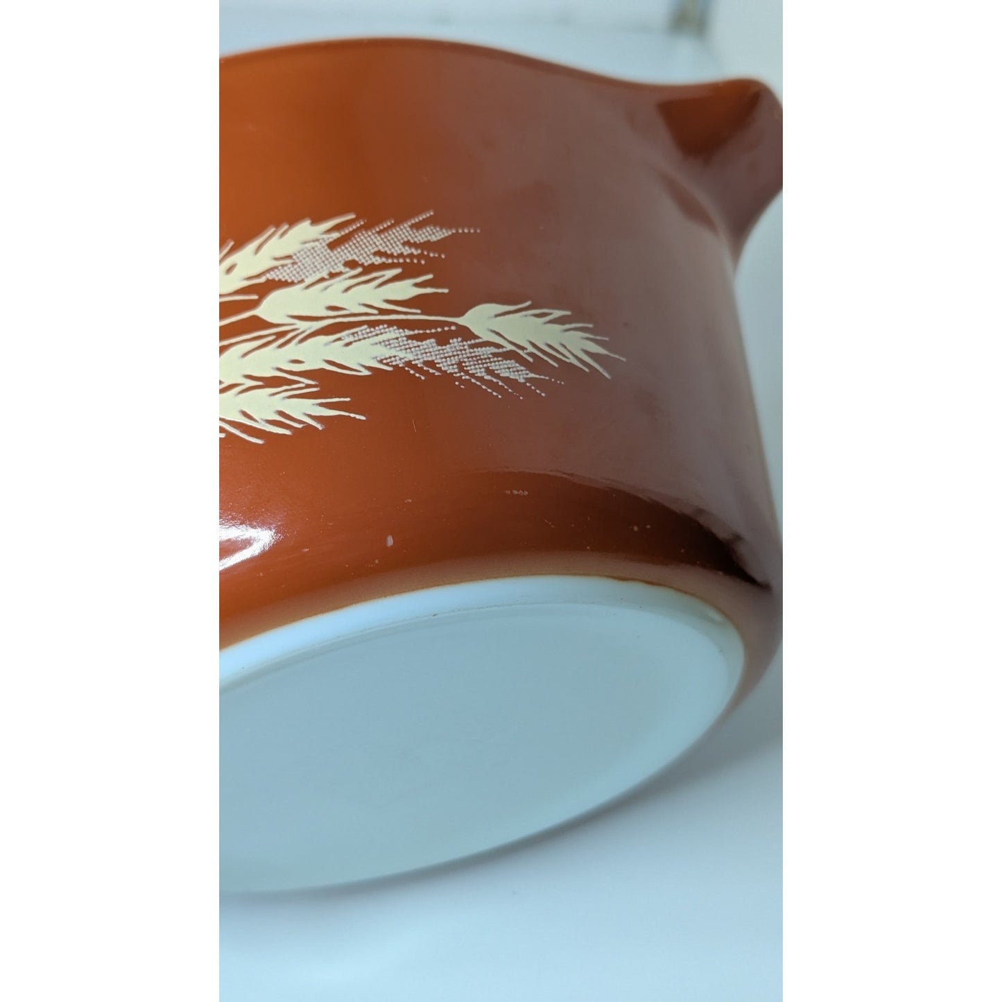 Vintage Autumn Harvest Pyrex Casserole 1 Quart No. 473-B Rust color