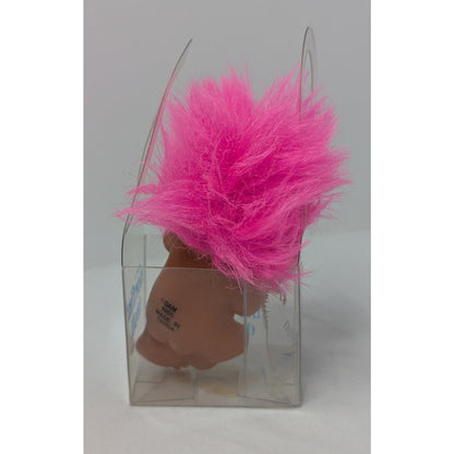 1985 Dam Newborn Norfin Troll LAYING Baby of the Bunch Pink Short Hair