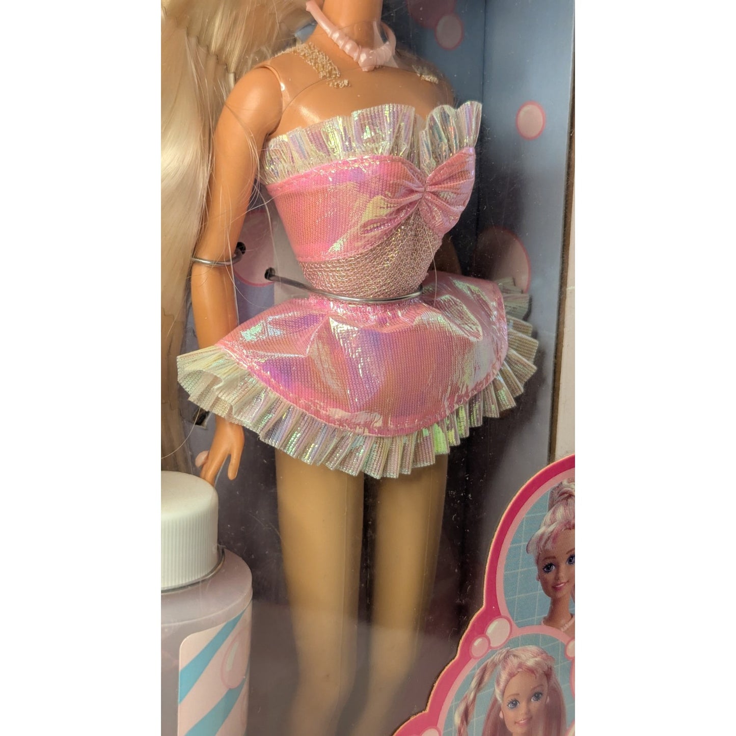 1995 Mattel Barbie Foam N Color Barbie Doll with Pink Foam #14457 New In Box