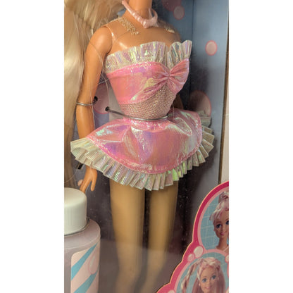 1995 Mattel Barbie Foam N Color Barbie Doll with Pink Foam #14457 New In Box