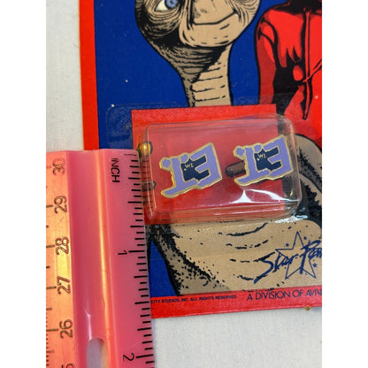 VINTAGE 1982 E.T. The Extra Terrestrial Pierced Earrings NOS Universal Studios