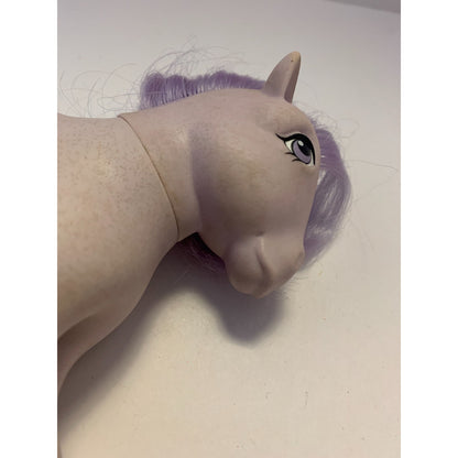 Vintage 1982 My Little Pony G1 Blossom Purple White Flowers Hong Kong Flat Foot
