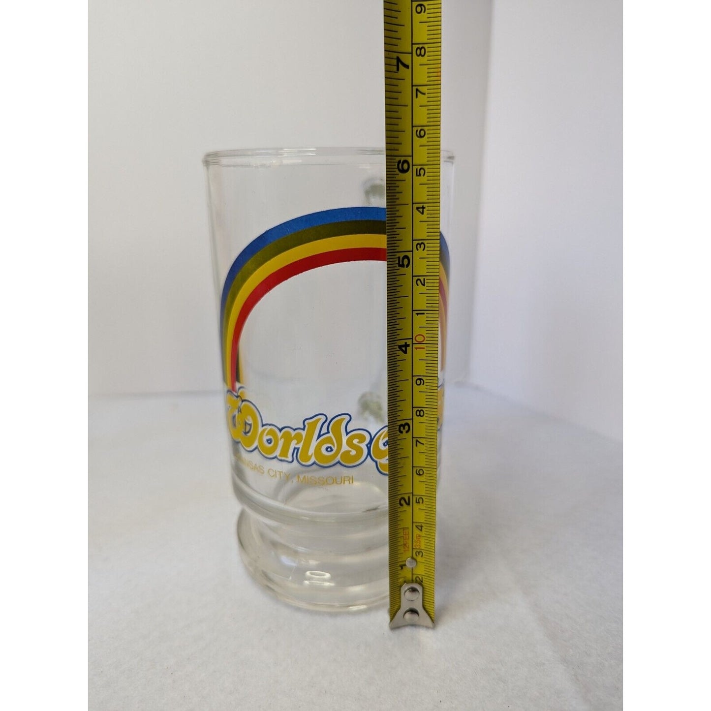 Set of 4 Worlds of Fun Rainbow Amusement Park Kansas City Missouri Glass Beer Mugs