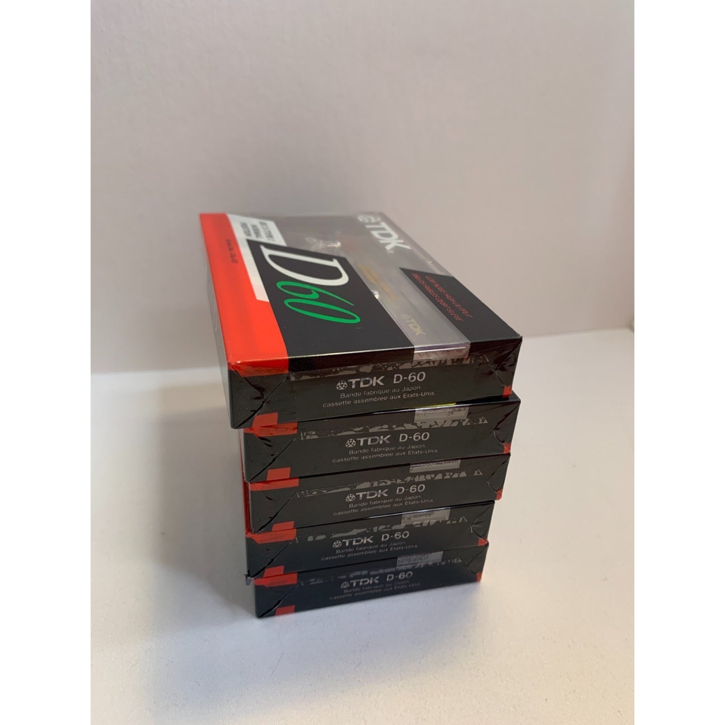 Lot of 5 TDK D60 Blank Cassette Tapes IEC1/TYPE1 Normal Position SEALED