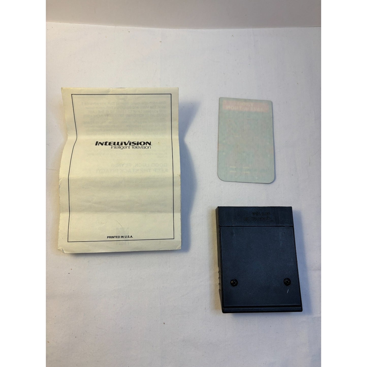 Tron Maze-A-Tron Intellivision Video Game Cartridge Overlay Manual 1982 Tested