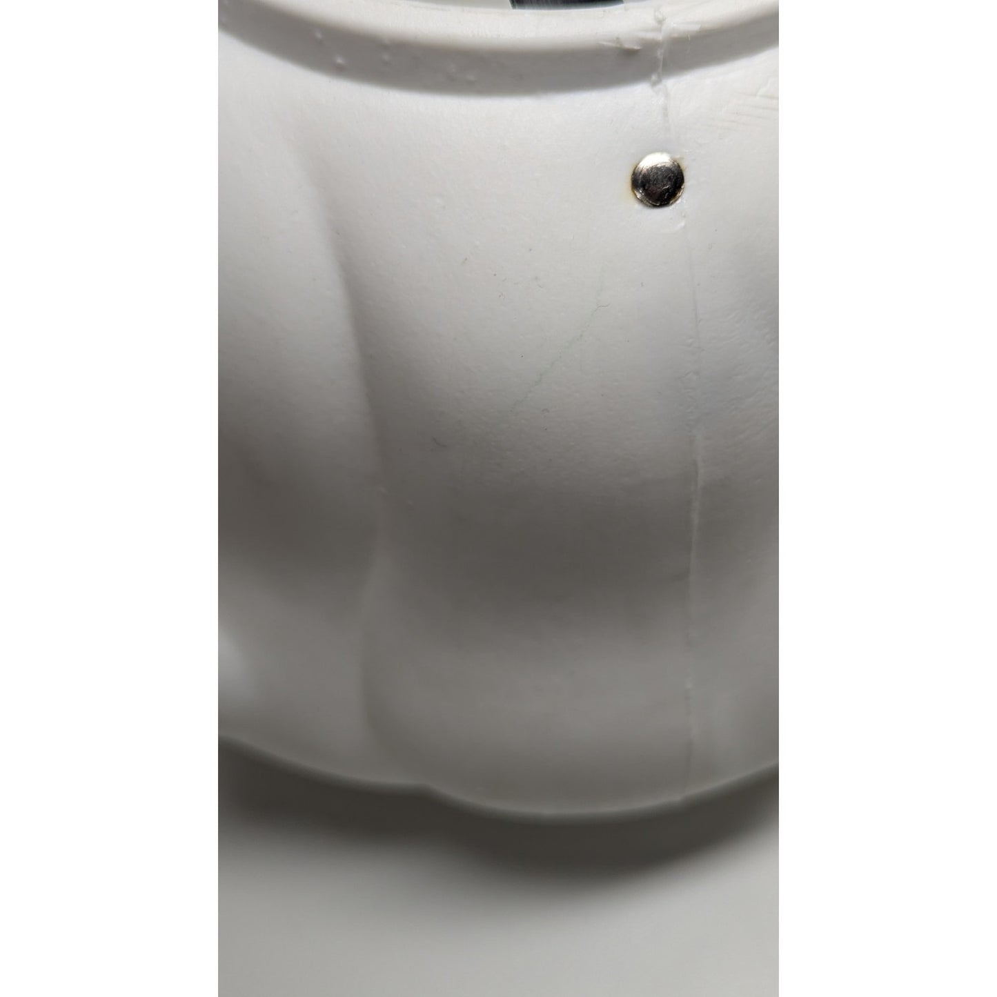 Vtg 7" Halloween Blow Mold Candy Bucket Trick & Treat Casper Ghost Yellow Eyes