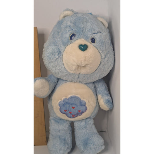 Vintage Care Bears GRUMPY Bear Stuffed Plush 13" Kenner 1983 Storm Cloud Patch