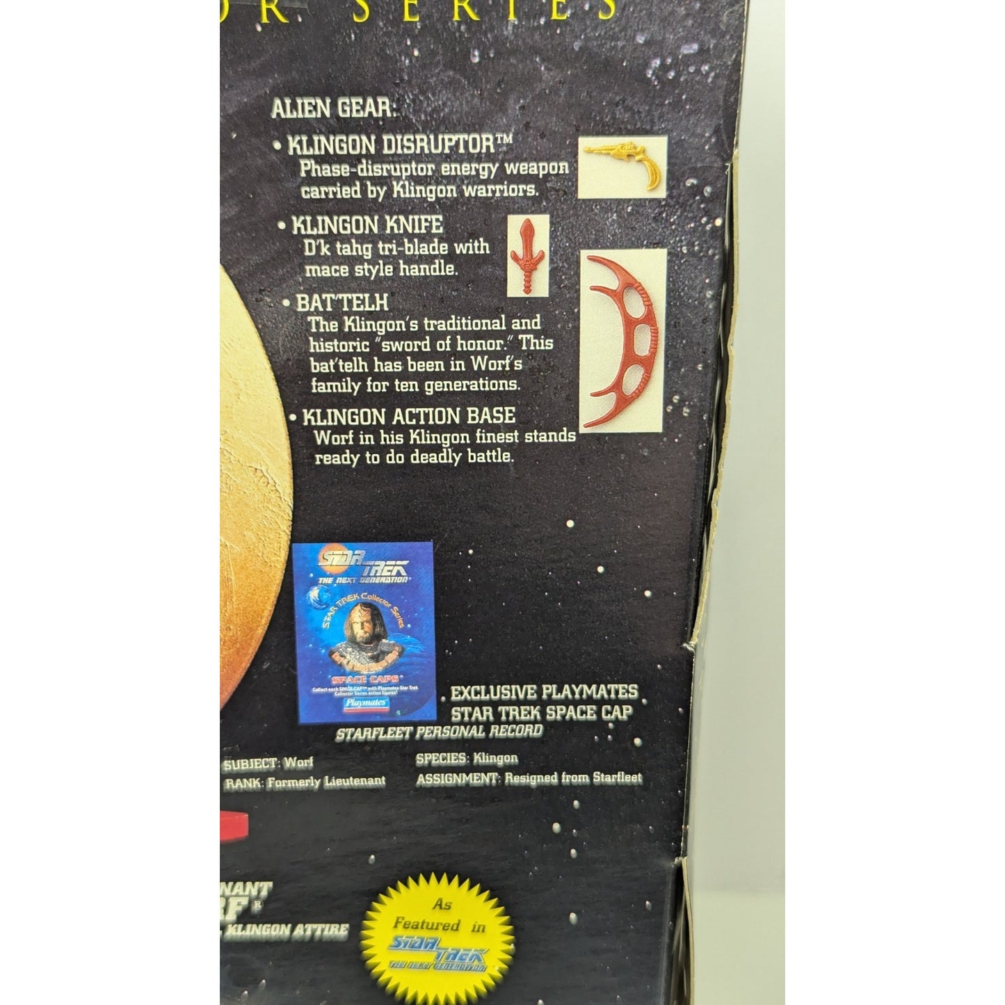 Star Trek DS9 Worf 9" Figure Playmates Toys 1995 Alien Edition Collector Series