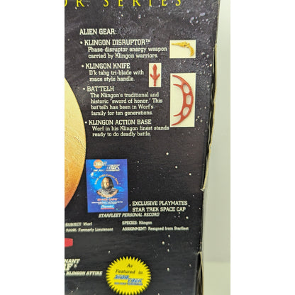 Star Trek DS9 Worf 9" Figure Playmates Toys 1995 Alien Edition Collector Series