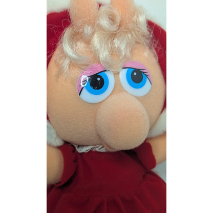 Vintage 1987 McDonalds Muppet Babies Plush Christmas Baby Miss Piggy W/Tag