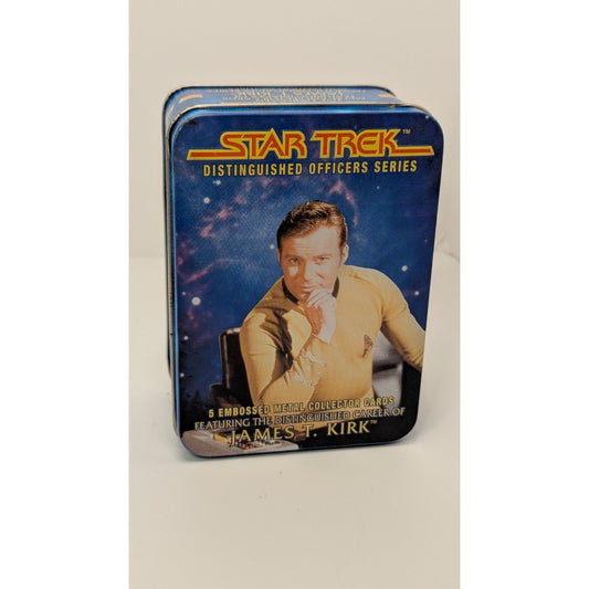 1997 Star Trek Distinguished Officers Series James Kirk Tin w/ Embossed Metal Cards