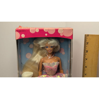 1995 Mattel Barbie Foam N Color Barbie Doll with Pink Foam #14457 New In Box