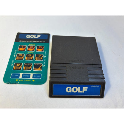 Mattel Intellivision Video Game Cartridge GOLF with One Overlay Tested Working