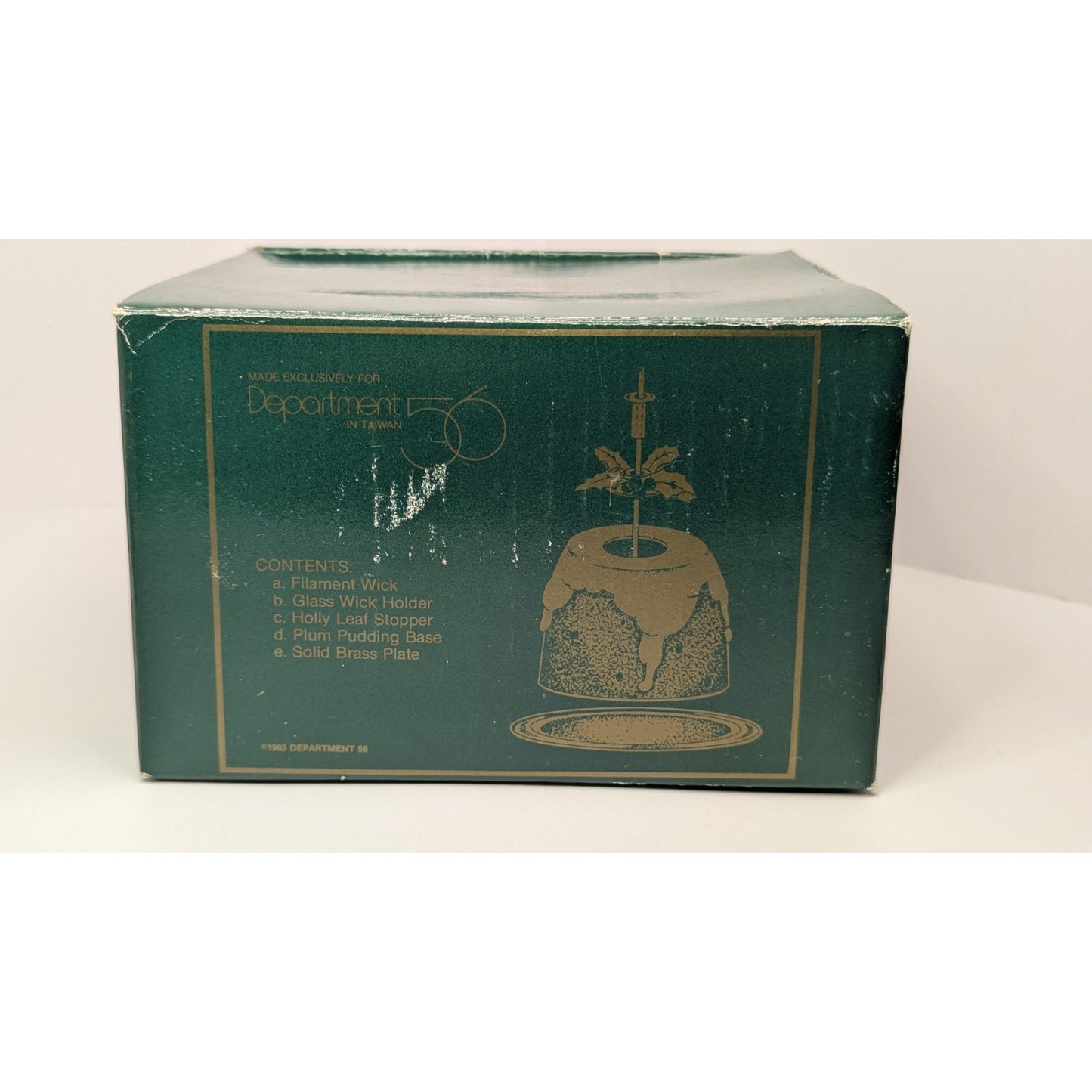 Dept 56 Plum Pudding Oil Lamp Vintage Christmas Holiday 1985