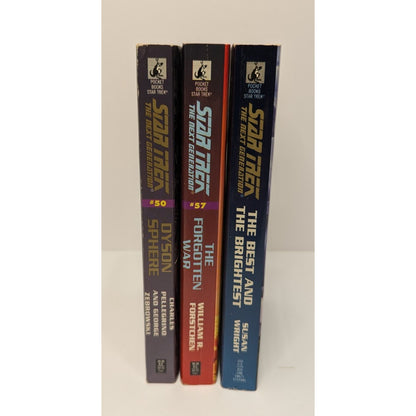 3 Vintage Star Trek The Next Generation Paperbacks 50 57 & The Best & Brightest